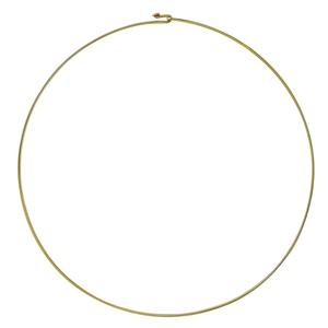 Handmade <b>Wire</b> Circle Gold Plated 925 Sterling <b>Silver</b> Plain Necklace <b>for</b> Women - Product Image 3