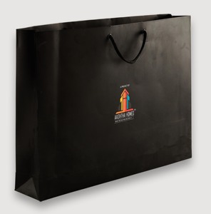 Sacs à provisions en papier fantaisie personnalisés à usage professionnel avec service d'impression offset - Product Image 1