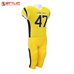 Uniforme de football américain Bengals 66 orange et noir, sans manches, en maille, 100% polyester, pantalon à taille élastique, ensemble pour hommes adultes - Product Image 4