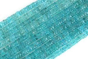 2019 perles de pierres précieuses d'apatite bleue naturelle de haute qualité du fabricant forme de pneu pierres lisses en gros - Product Image 2