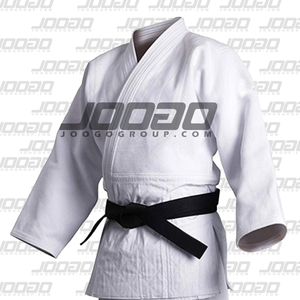 Uniforme DE JUDO personalizado para hombre, mujer y niño color blanco y azul con cinturón 100% algodón - Product Image 1