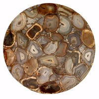 TRADE LINK Table de patio en agate, marbre cristallin écologique, mobilier cadeau, art moderne, décoration intérieure antique, durable, imperméable