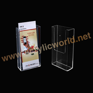 Estante de exhibición de folletos de acrílico transparente de escritorio personalizado - Product Image 1