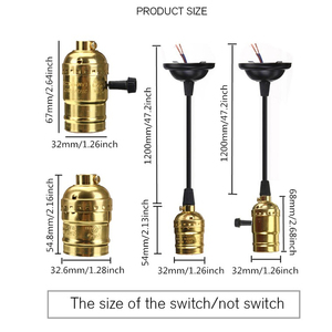 Đui Đèn E27 Với Công Tắc Retro Dây Tóc Edison Bóng Đèn Mặt Dây Chuyền Cổ Điển Đui Đèn - Product Image 3