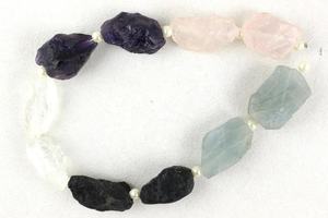 Pierres précieuses multiples naturelles de forme irrégulière rugueuse de grande taille, perceuse supérieure non traitée, fabrication de bijoux faits à la main bruts - Product Image 3