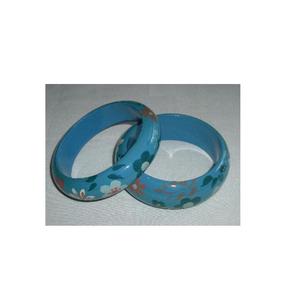 Bracelets en bois peints à la main avec motif floral, bijoux indiens peints à la main, bracelets et bracelets pour tous les âges - Product Image 5