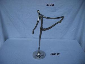 Figuritas de aluminio fundido con acabado pulido de espejo Esculturas de metal elegantes para la decoración del hogar para el diseño interior moderno - Product Image 5