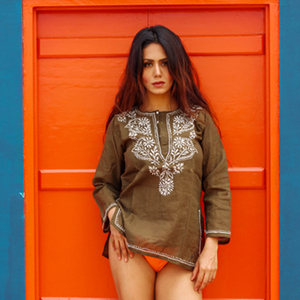 Tunique grande taille pour femmes, vêtements ethniques, Top, kurta kurti chianti - Product Image 2