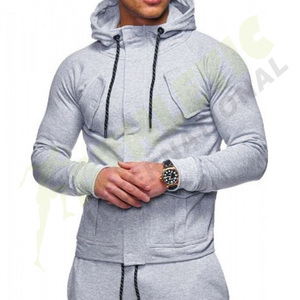 Venta al por mayor Delgado fitness deportes algodón polar chándal con diseño de logotipo personalizado de alta calidad precio barato invierno casual chándales - Product Image 4