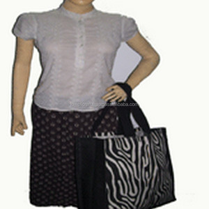 Zebra Print Jute Tote <b>Bag</b> Eco-Friendly Shopping <b>Bag</b> Natural Fiber Reusable Rope Handle <b>Medium</b> <b>Size</b> - Product Image 2
