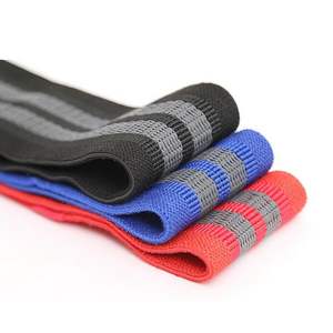 Bruselas deportes personalizado colorido resistente bandas de cadera entrenamiento Fitness elástico antideslizante látex algodón bucle cadera círculo resistencia - Product Image 6