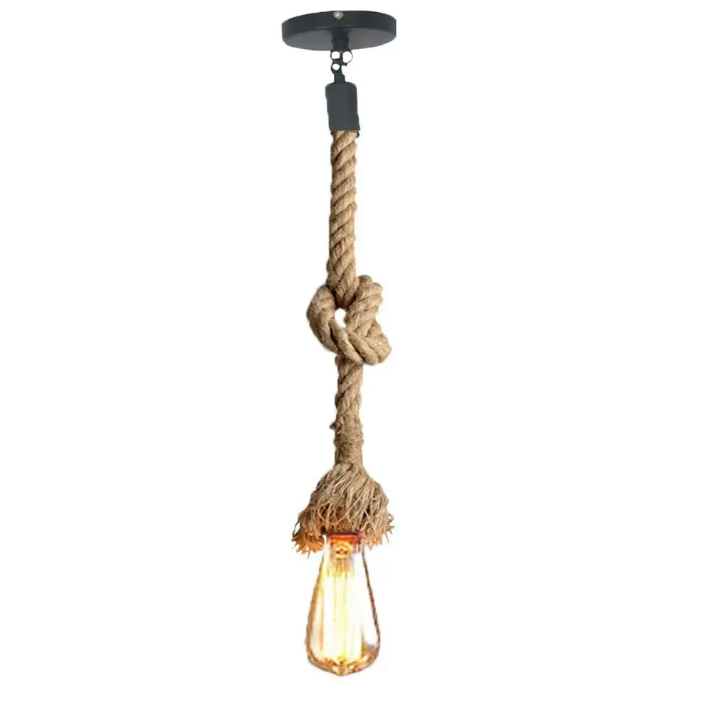 Лидер продаж, подвесной светильник в американском стиле с лампой Эдисона с веревкой E26 E27