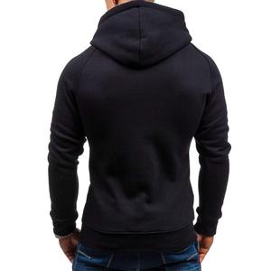 Sudadera con capucha para hombre, ropa deportiva con cremallera personalizada, venta al por mayor - Product Image 4