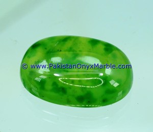Hydrogrossular โกเมน Idocrase ขัดสีเขียว Cabochons ของแท้ - Product Image 4