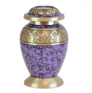 Belle urne funéraire en métal laiton/aluminium pour le stockage des cendres funéraires - Product Image 3