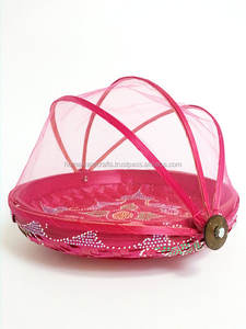 Oneup — panier à fruits en bambou naturel, avec couvercle filet, tissé, à bon prix - Product Image 5