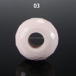 Perles de pierres précieuses en vrac à facettes en opale rose grand trou 14x8x4.5mm perles de pierre IG5411 - Product Image 3