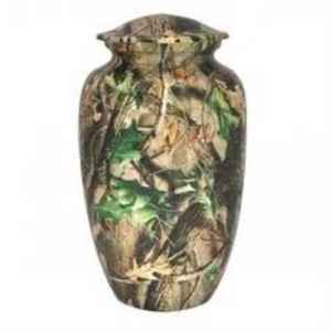 โกศโลหะที่ระลึกสำหรับผู้ใหญ่เถ้ากระดูกมนุษย์สไตล์อเมริกัน/ยุโรปมีรูปแบบใบสำหรับจัดเก็บศพทองเหลือง/อลูมิเนียม - Product Image 4