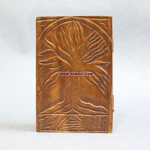 En gros à la main arbre conception sculpture boîte rectangle en bois - Product Image 3