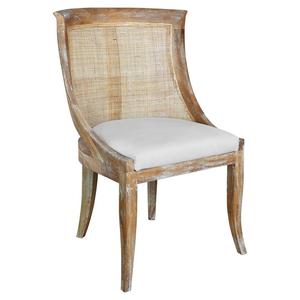 Silla de Madera Curvada de Mango con Acabado Calado Estilo Campestre Francés - Product Image 1