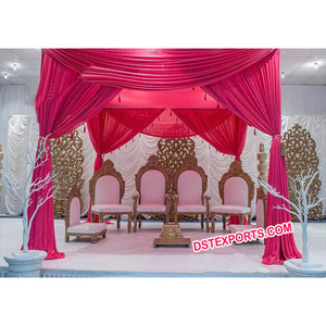 Conjunto de Sillas de Madera para Mandap de Boda/Muebles para Bodas Indias/Fabricante y Exportador en EE. UU. - Product Image 1
