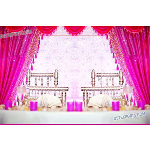 Mandap งานแต่งงานของชาวอินเดีย,ฉากหลังมะราบสำหรับเวทีวอลิมาพิธี Mehndi แบบอินเดีย - Product Image 1