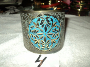 Brazalete de aleación de plata antigua para mujer, brazaletes con patrón de números al por mayor de moda para bodas, fiestas y ocasiones de regalo - Product Image 2