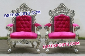 Ensemble de chaises de mariage indien en bois sculpté, chaises de mariée, nouvelle collection - Product Image 6