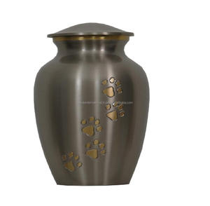 Urnes pour animaux de compagnie en laiton de haute qualité avec revêtement en poudre noire urnes funéraires en métal fini pour cendres humaines - Product Image 3