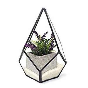 TRIANGLE DESIGN PLANT TERRARIUM HOME DECORATIVE FLOWER PLANT TERRARIUM CLASSIC DESIGN PLANT <b>VASES</b> - Product Image 2