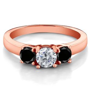 2.00 carati 100% Naturale <span class=keywords><strong>Tre</strong></span> <span class=keywords><strong>Anello</strong></span> di Pietra di Diamante In 14k Oro Rosa, <span class=keywords><strong>anello</strong></span> di fidanzamento di <span class=keywords><strong>diamanti</strong></span>, di cristallo anelli di nozze di diamante - Product Image 2