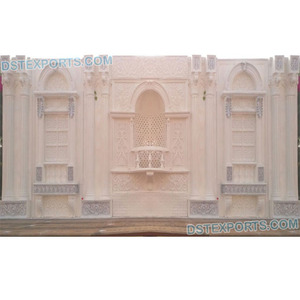 Mariage occidental Pleine Fiber-Sculpté L'étape Belle Couleur Blanche Dernière Conception De Mariage De Concepteur Nouveau Look Scène - Product Image 1