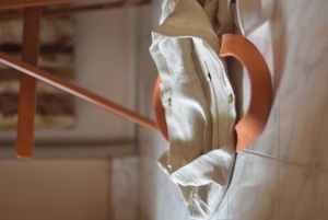 100% ยูโรผ้าลินินสีธรรมชาติถุงสิริใหญ่จากอินเดีย - Product Image 2