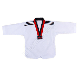 Uniforme de Taekwondo Dobok de Manga Larga, Ropa de Karate, Uniforme Profesional de Taekwondo para Entrenadores, Ropa Blanca de Algodón para Niños, MOQ Bajo - Product Image 3