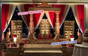 Escenario para Bodas Hindúes del Sur de la India, Decoración para Bodas Asiáticas en Venta, Decoración para Eventos de Indiana - Product Image 5