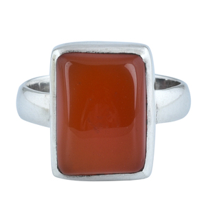 Vintage Argent Plaqué 925 Sterling Bague Rectangle Forme Cornaline Gemme À La Mode Unisexe Bijoux De Mariage - Product Image 2