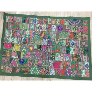 ผ้าปักลายวินเทจสมัยใหม่สำหรับตกแต่งผนัง แขวนผนัง หรือใช้เป็นพรม สำหรับเทศกาลอีสเตอร์ ดีวาลี งานแต่งงาน วันเกิด วันครบรอบ เหมาะสำหรับพื้นที่ขนาดเล็ก - Product Image 4