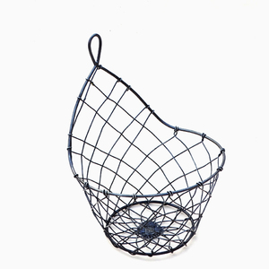 Cesta de alambre montada en la pared, cesta de fruta de hierro forjado, cesta de utensilios de cocina, cesta de granja, cesta de almacenamiento - Product Image 1