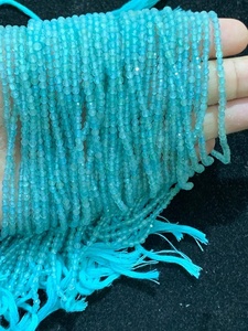 Apatite naturelle pierres précieuses perles lâches pierres de cristal à facettes en bleu 8mm 4mm 6mm 10mm tailles pour bijoux et bracelets - Product Image 3