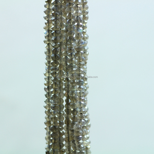 Perles de pierres précieuses à facettes en Labradorite naturelle à bas prix pour la fabrication de bijoux - Product Image 2