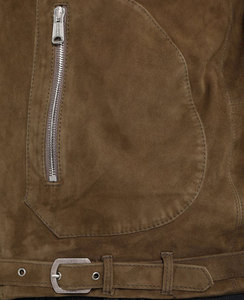 Chaqueta de Motociclista de Cuero de Gamuza Genuina Personalizada de Alta Calidad con Nuevo Diseño, Chaqueta Cortavientos Ecológica y Elegante para Hombre - Product Image 5