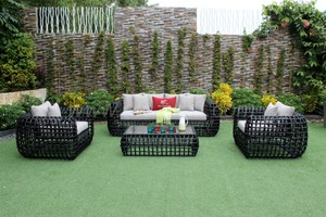 Ensemble de canapé en rotin PE synthétique, meubles d'extérieur de luxe de haute qualité pour salon - Product Image 2