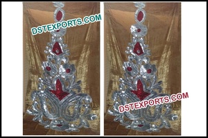 Rideaux d'arrière-plan en arc de mariage, rideaux d'arrière-plan blancs et or, pour scène de mariage indien Royal, Type d'arc brodé - Product Image 5