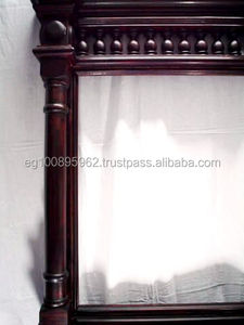 Espejo árabe enorme de estilo antiguo W24 con marco tallado a mano para uso de consola decorativa - Product Image 3