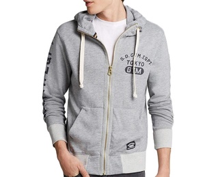 Sudaderas con capucha de manga larga con forro de algodón 100% personalizadas para hombre, cremallera completa de punto, antiarrugas, estampado multicolor bordado - Product Image 5