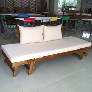 WCB 270沙发床1900x690x750mm与坐垫 (厚度50毫米mm) 和后枕 (100毫米厚) 靠垫: 100% 涤纶，180g