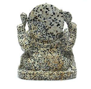 Best Selling Hand-Carved Dalmatian Jasper Ganesha Statue Natural Gemstone Figurine Crystal Healing Semi-Precious Stone <b>Crafts</b> - Product Image 3