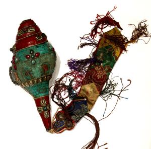 Concha de Caracol Tibetana Hecha a Mano, Concha Marina Natural, Budismo Religioso, Pulida, Material Orgánico de la India, Objeto de Colección Artístico - Product Image 2