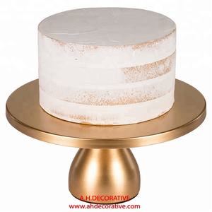 Diseño clásico oro aluminio cuadrado decorativo alta calidad 8 piezas Apto para lavavajillas soportes para pasteles a la venta - Product Image 1