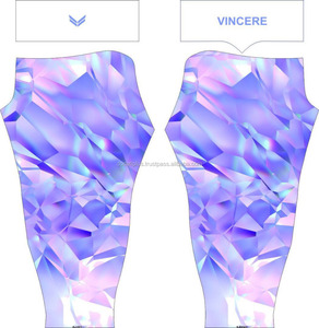custom V shape waistband Sublimation Leggings - Product Image 2